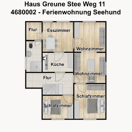 Apartamento Haus Greune Stee Weg 11 Seehund Borkum